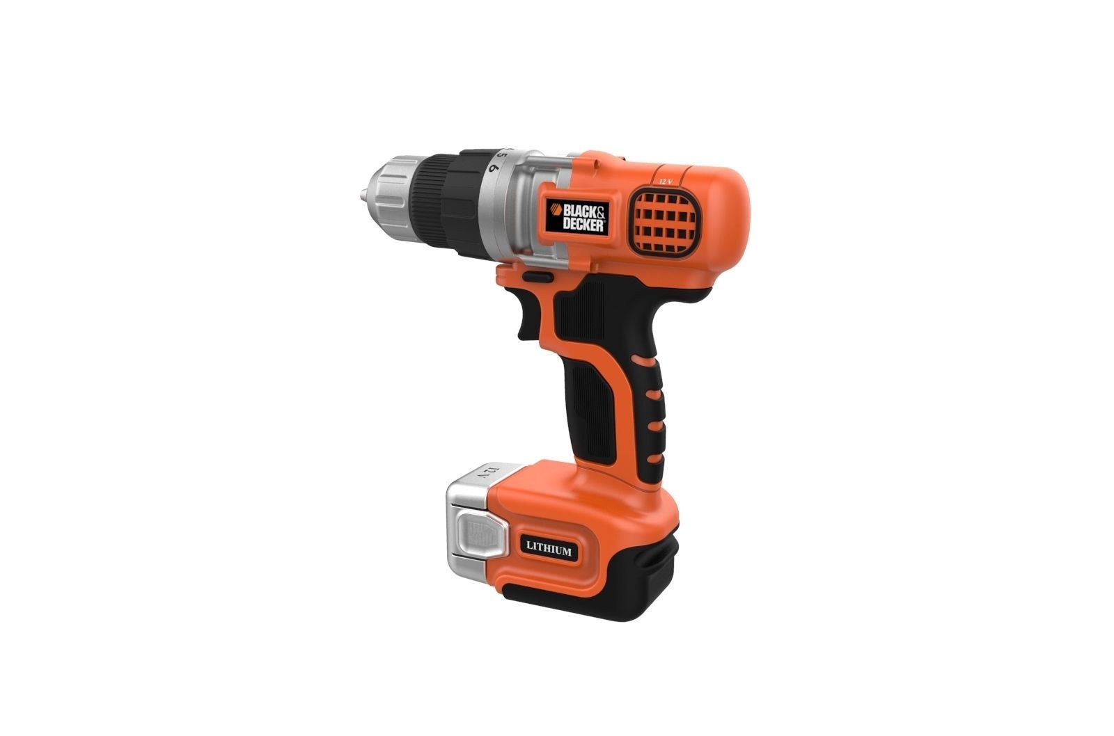 Black and Decker Cordless Drill 3D print model_14
