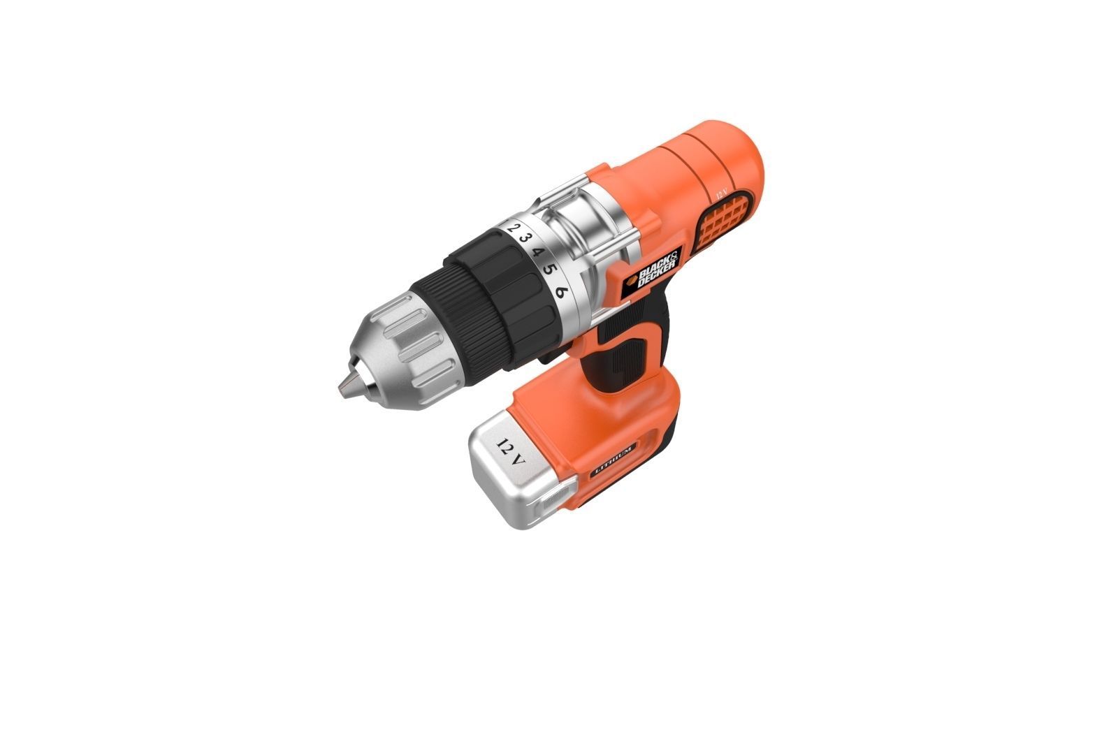 Black and Decker Cordless Drill 3D print model_17