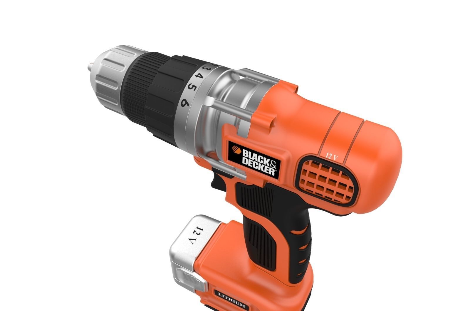 Black and Decker Cordless Drill 3D print model_25