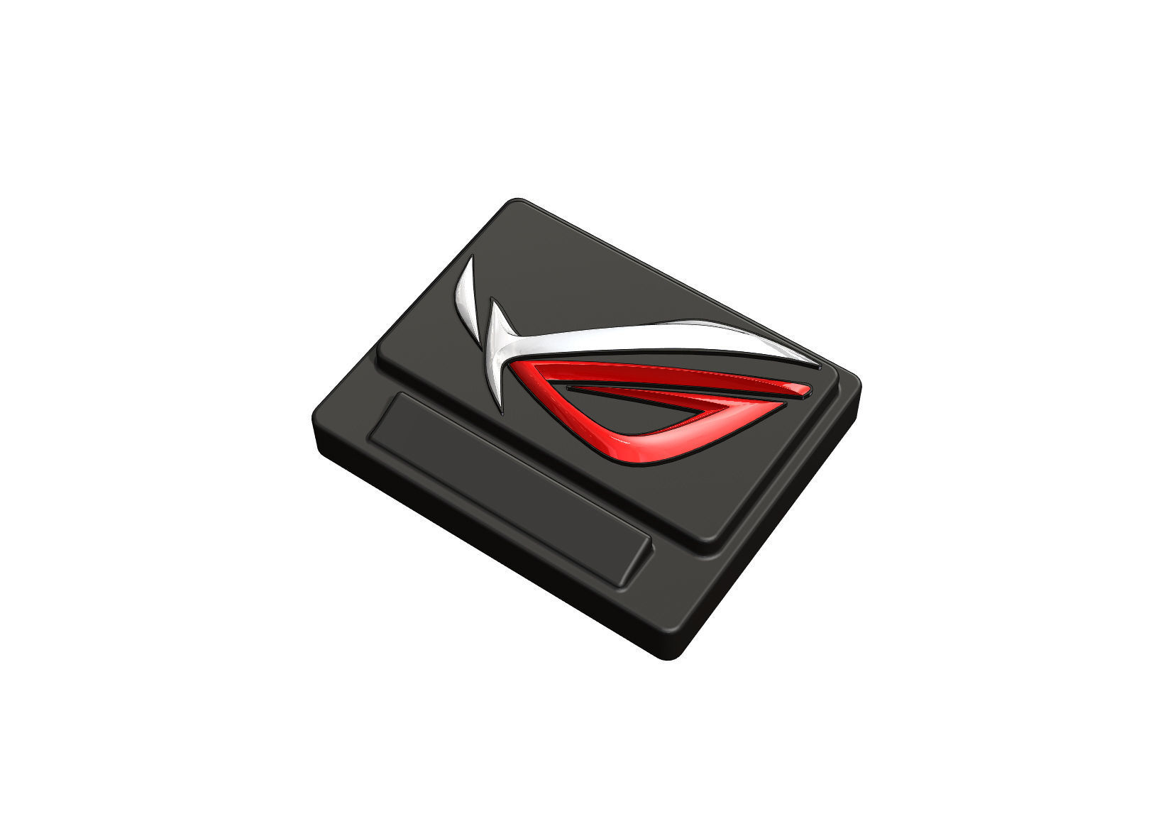Asus ROG logo base 3D print model_37