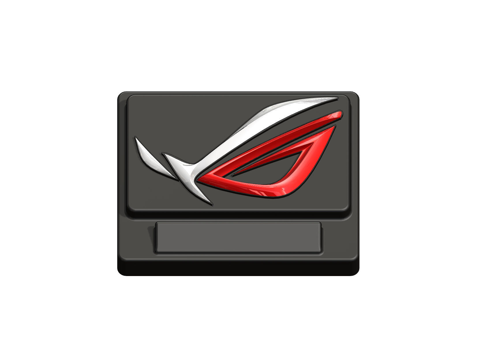 Asus ROG logo base 3D print model_33