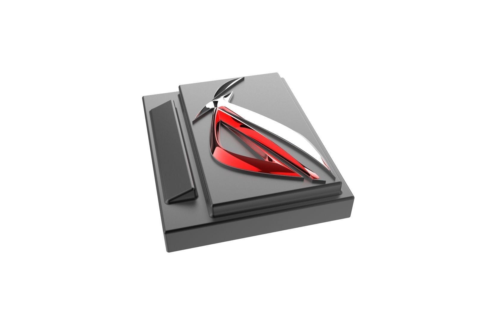 Asus ROG logo base 3D print model_21