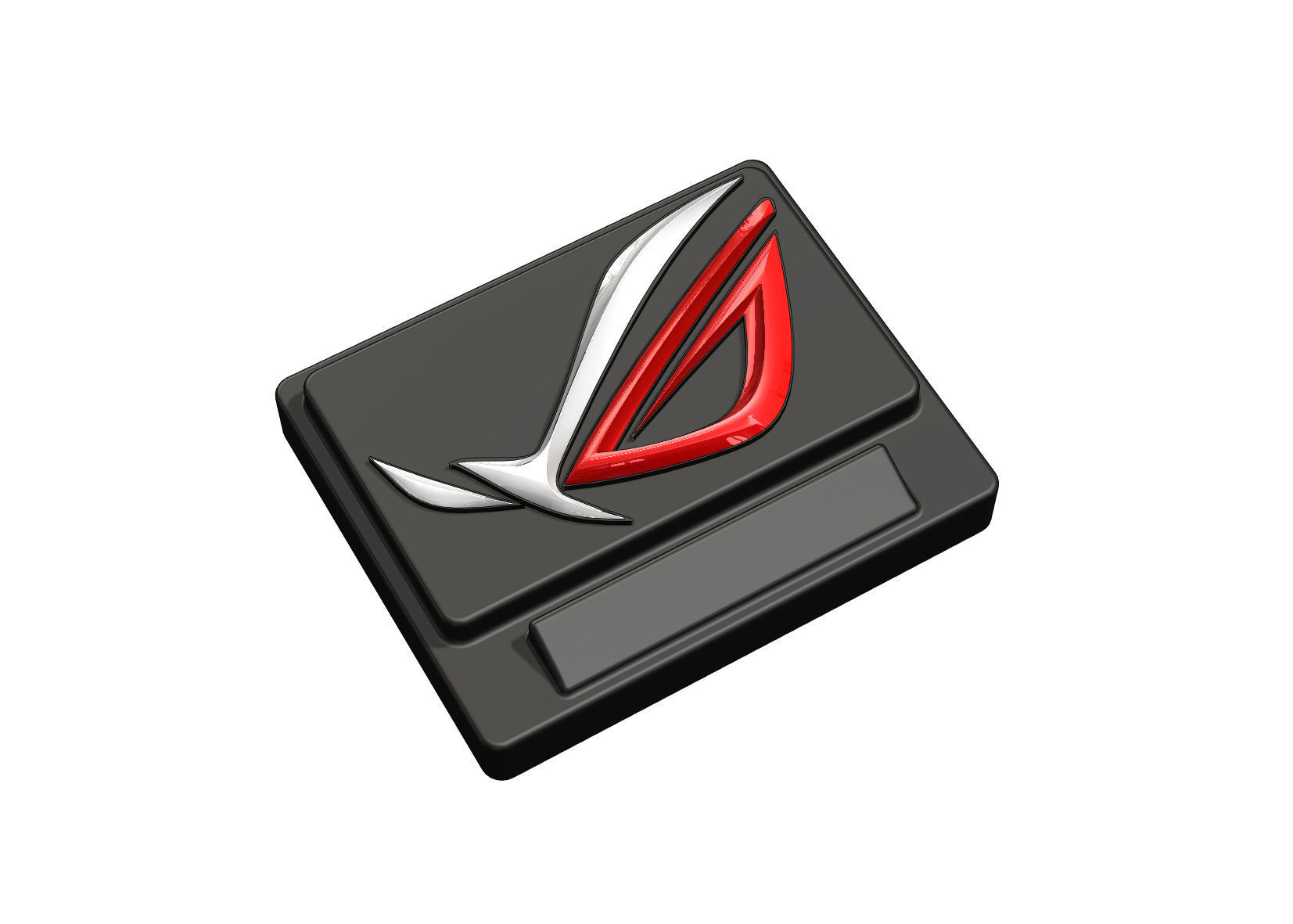 Asus ROG logo base 3D print model_36