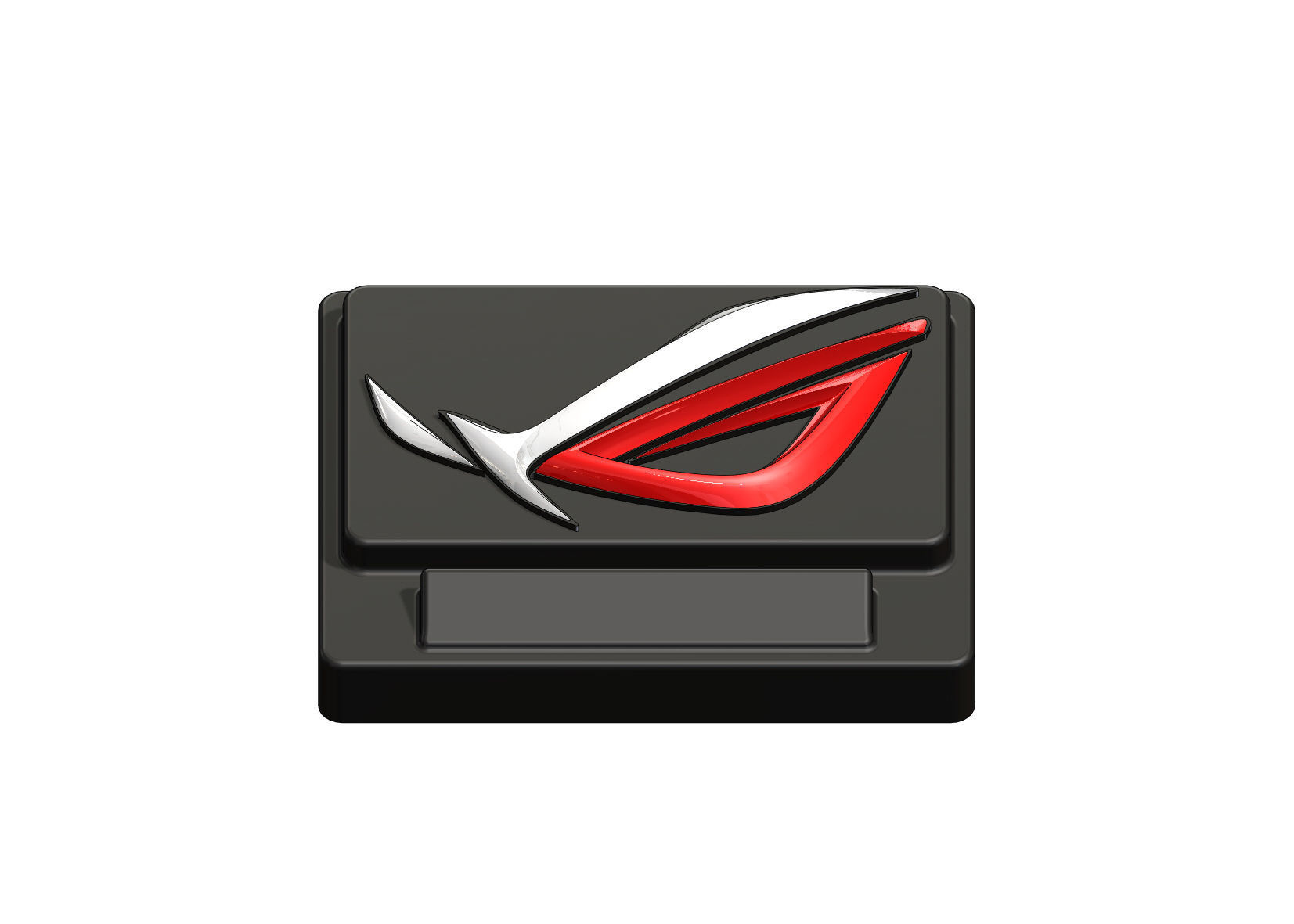 Asus ROG logo base 3D print model_34