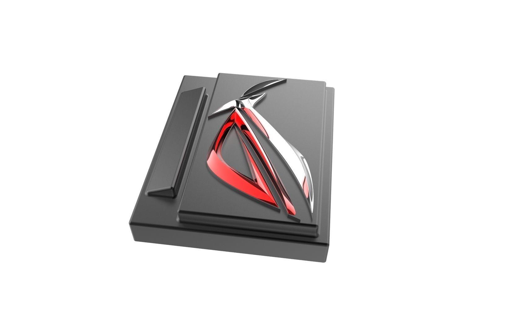 Asus ROG logo base 3D print model_5