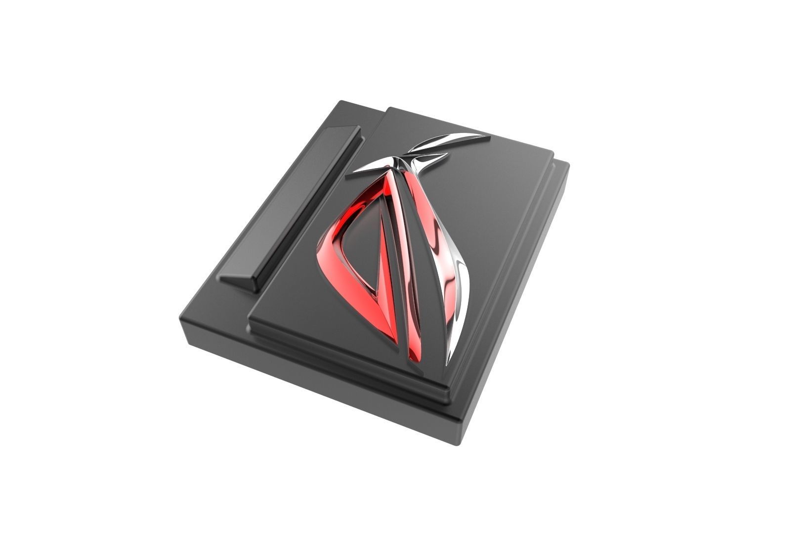 Asus ROG logo base 3D print model_12