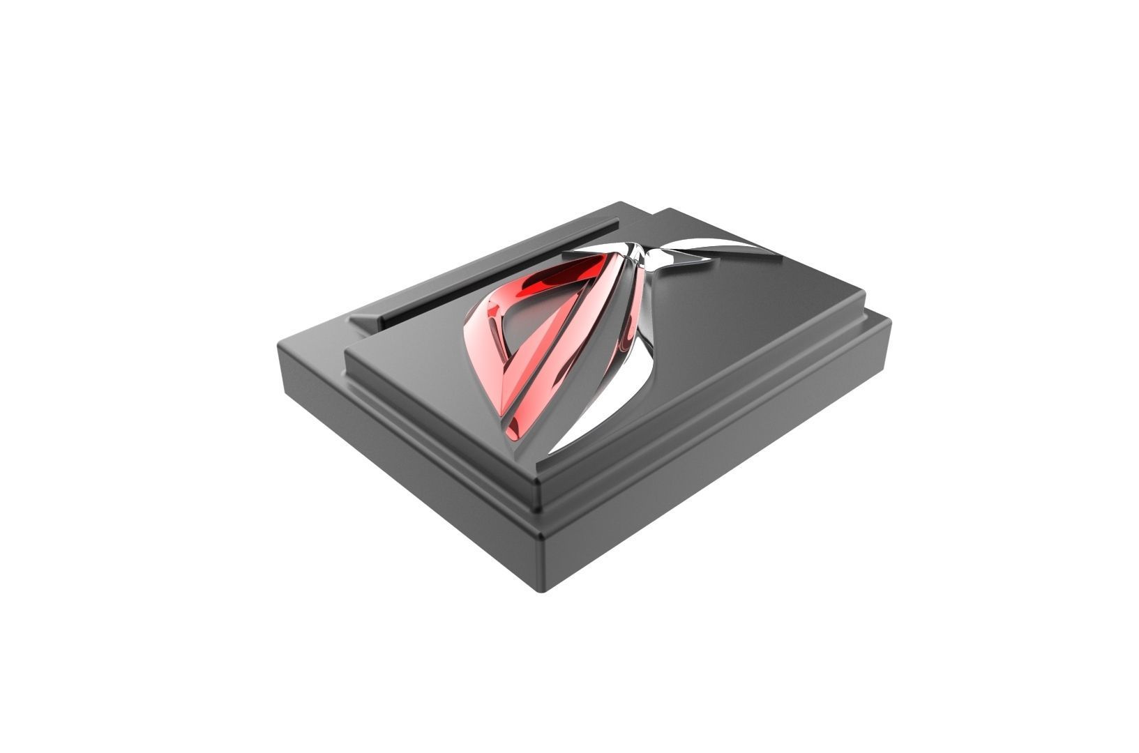 Asus ROG logo base 3D print model_11
