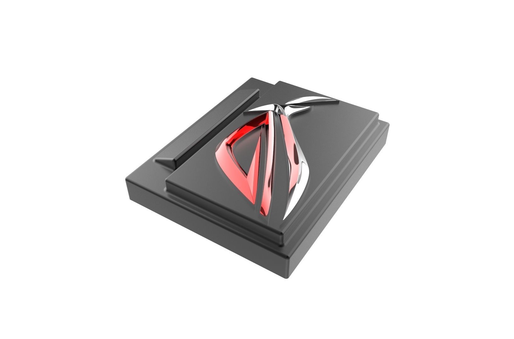 Asus ROG logo base 3D print model_9