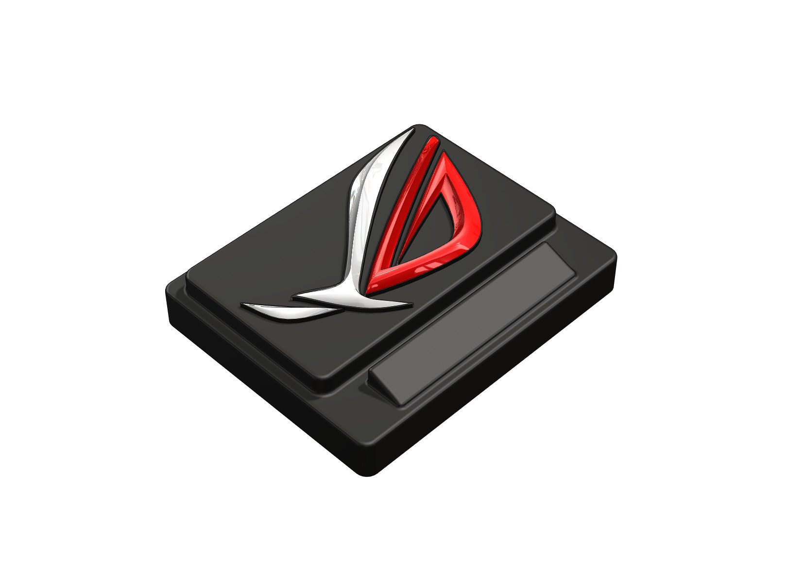 Asus ROG logo base 3D print model_35