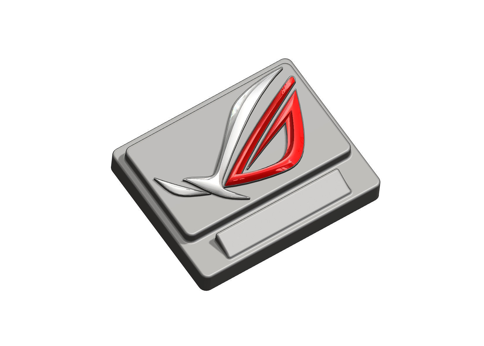 Asus ROG logo base 3D print model_31