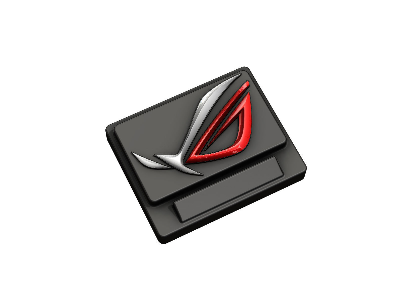 Asus ROG logo base 3D print model_30