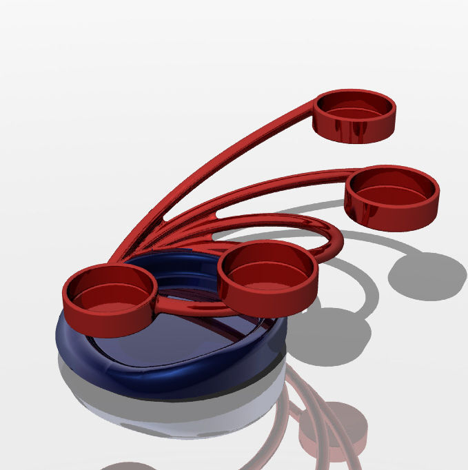 CandleHolder candle holder with four candles 3D print model_37