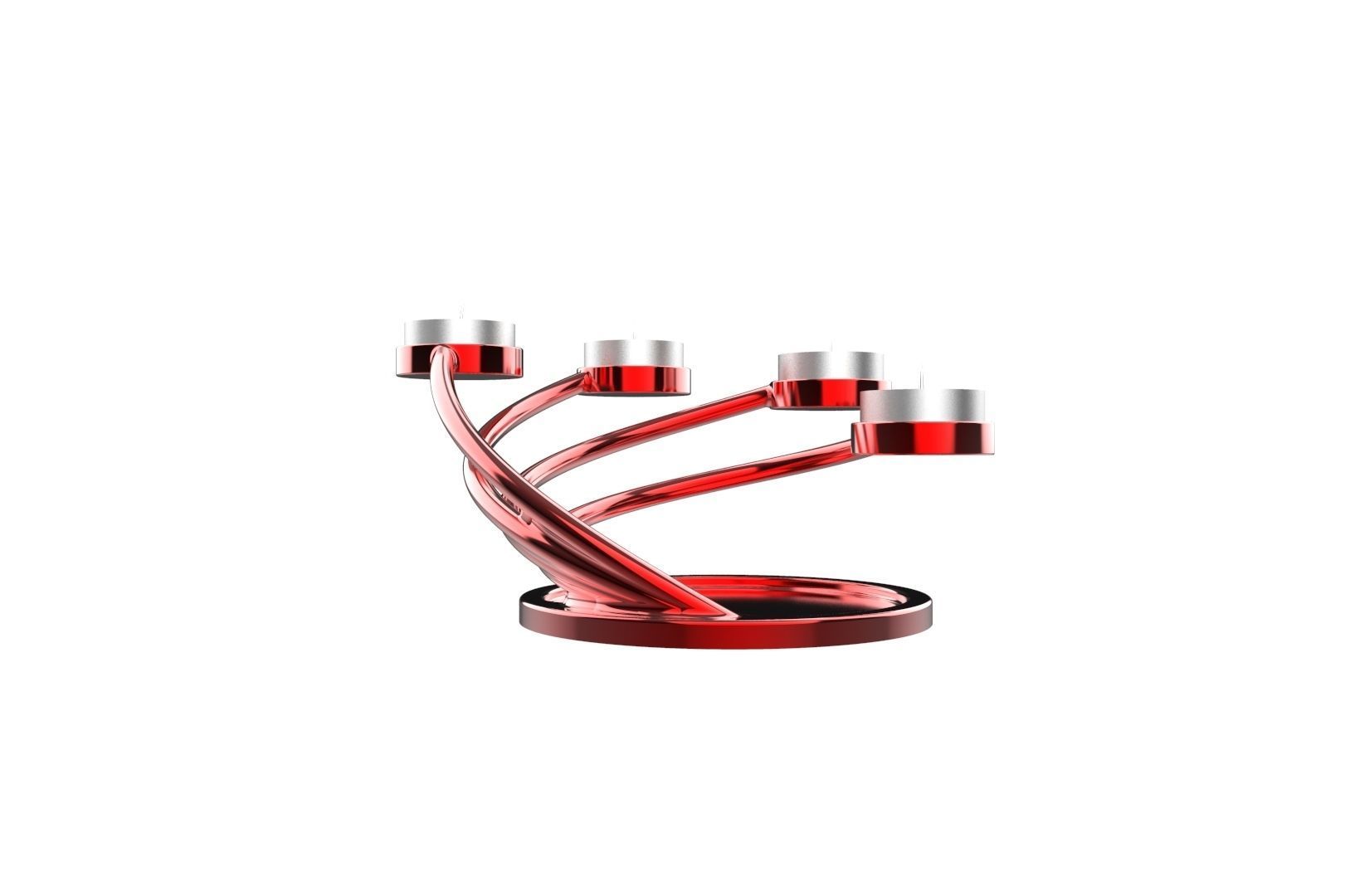 CandleHolder candle holder with four candles 3D print model_27