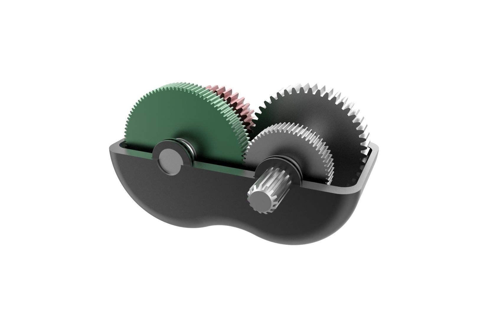 2-speed gearbox 3D print model_17