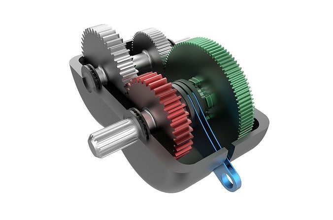 2-speed gearbox 3D print model