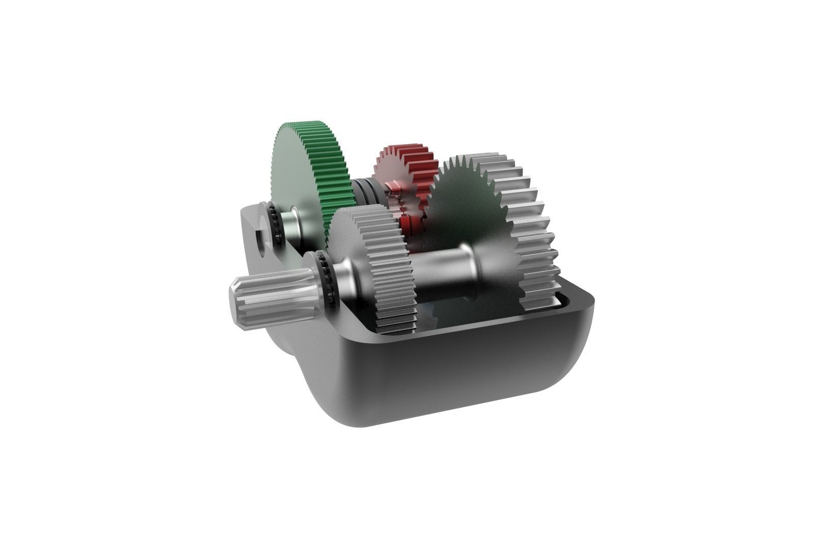 2-speed gearbox 3D print model_22