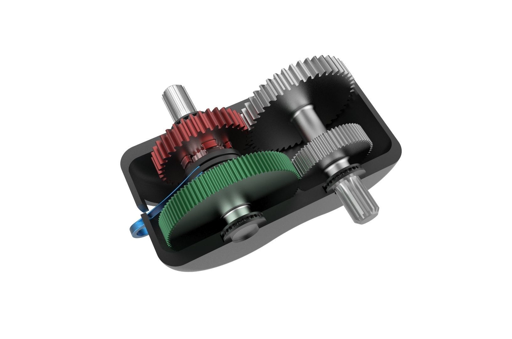 2-speed gearbox 3D print model_13