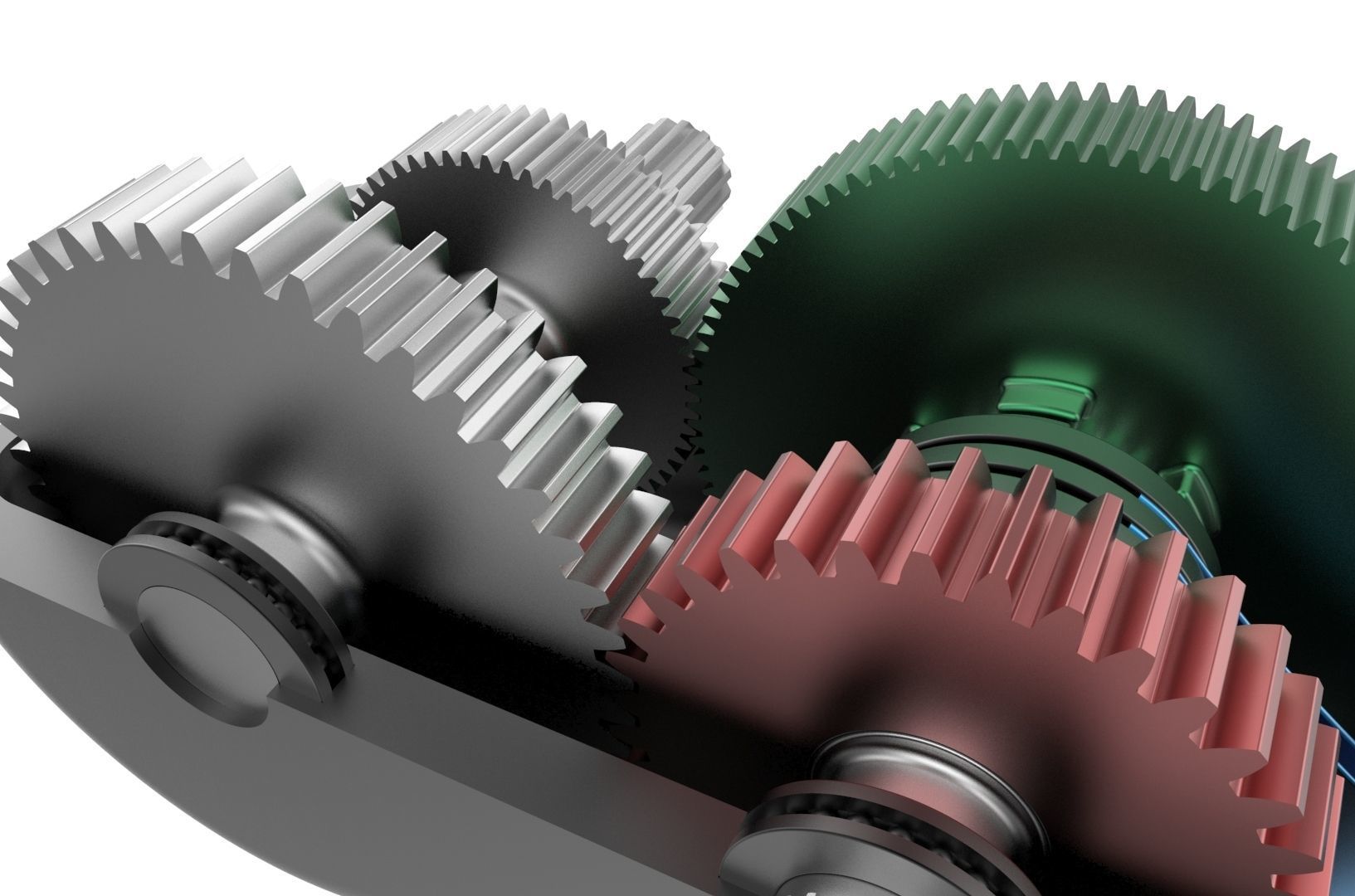 2-speed gearbox 3D print model_33