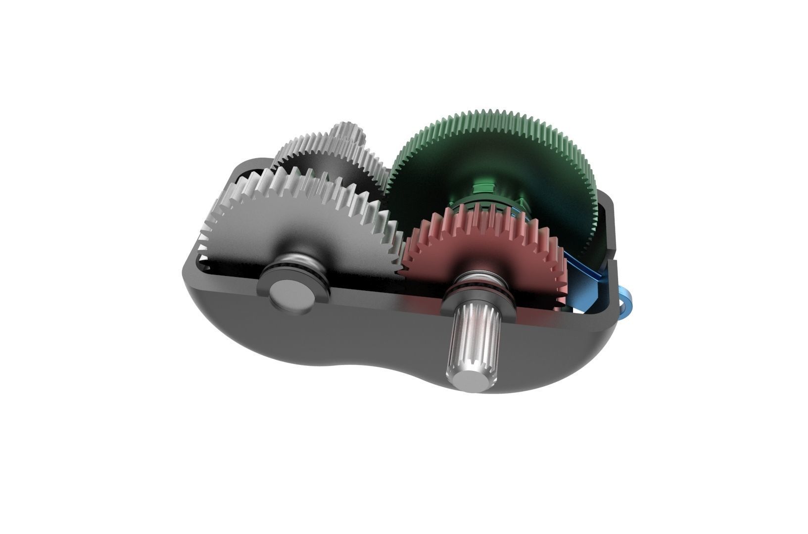 2-speed gearbox 3D print model_29