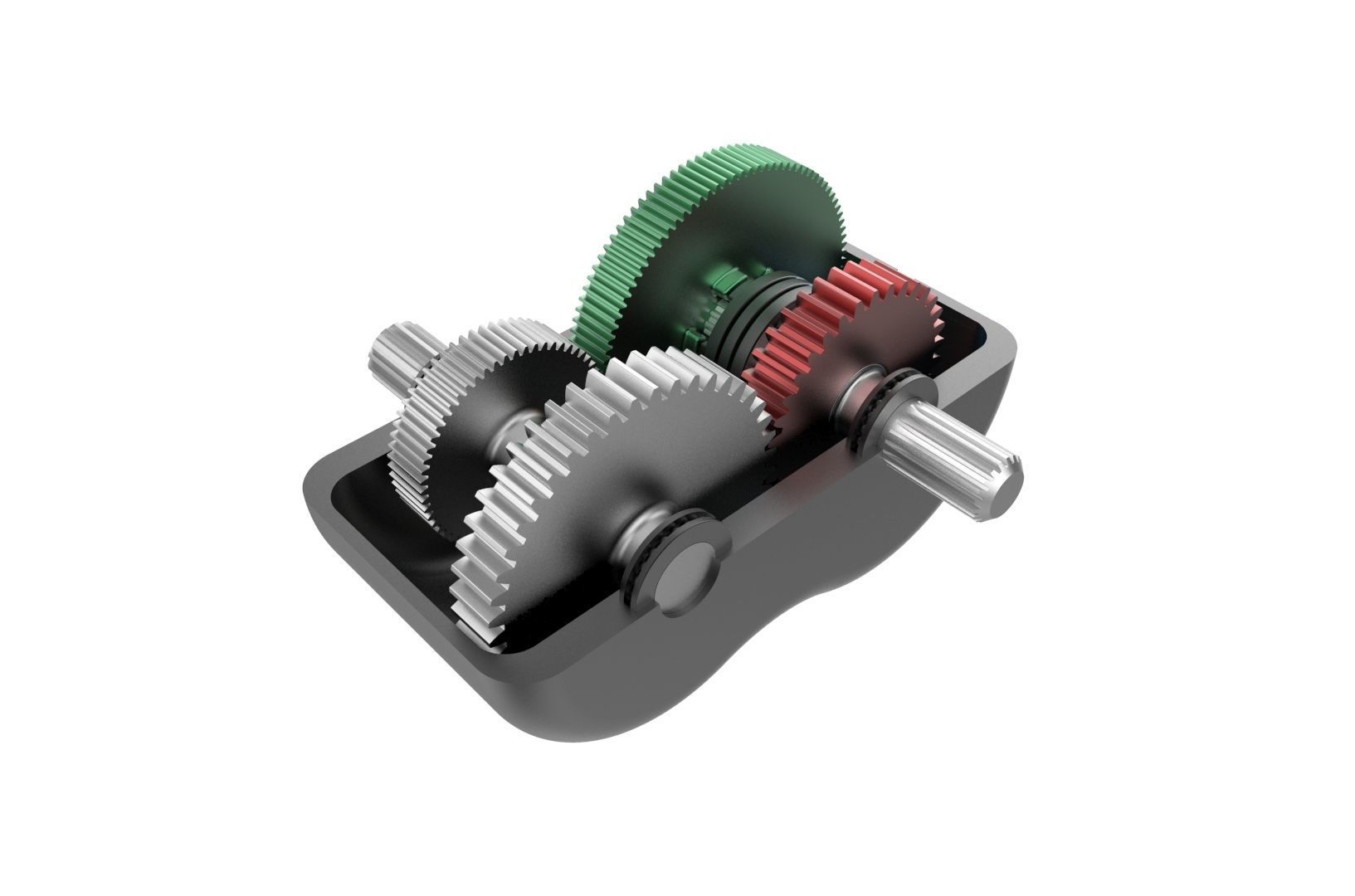 2-speed gearbox 3D print model_27