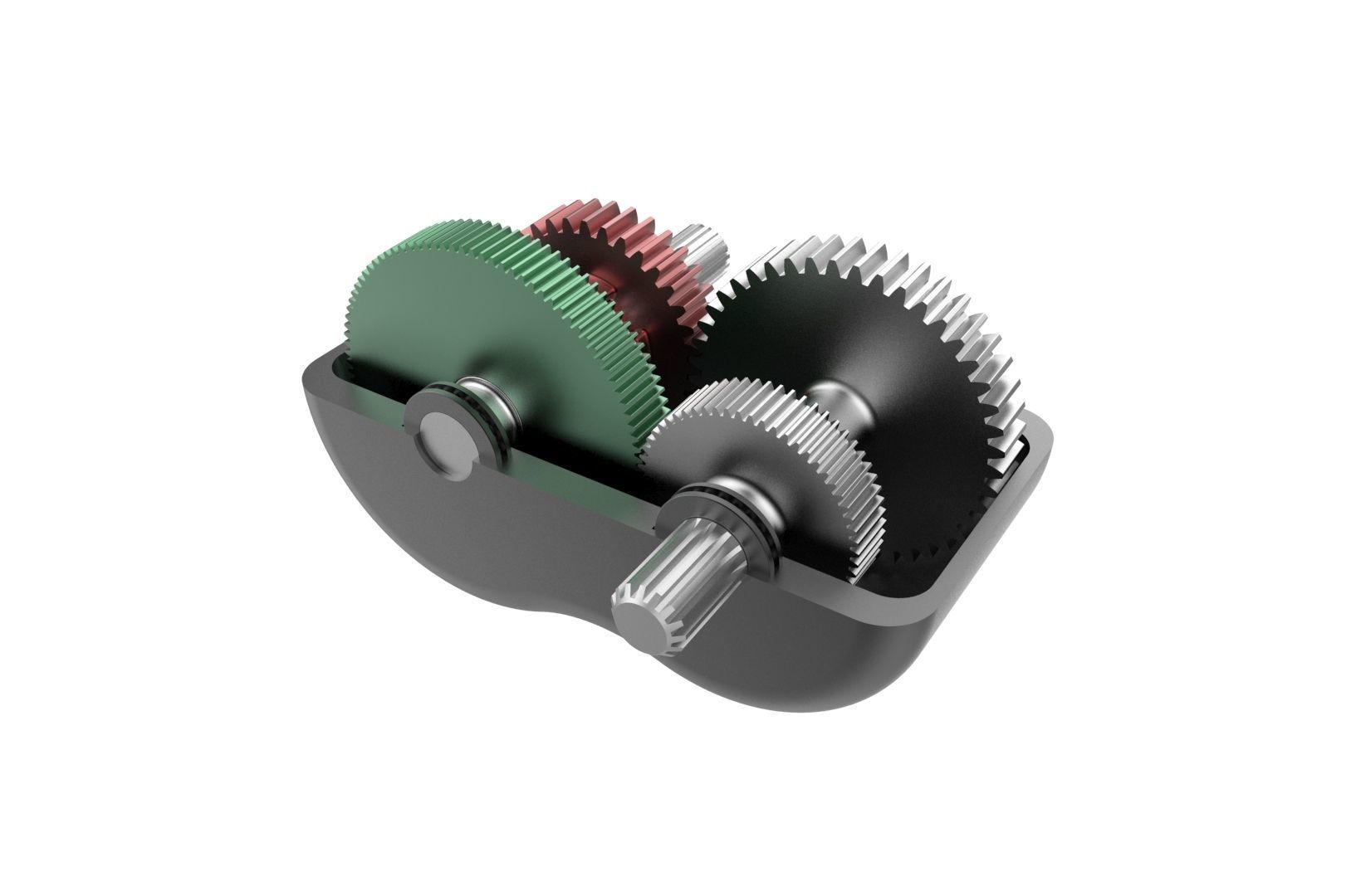 2-speed gearbox 3D print model_18