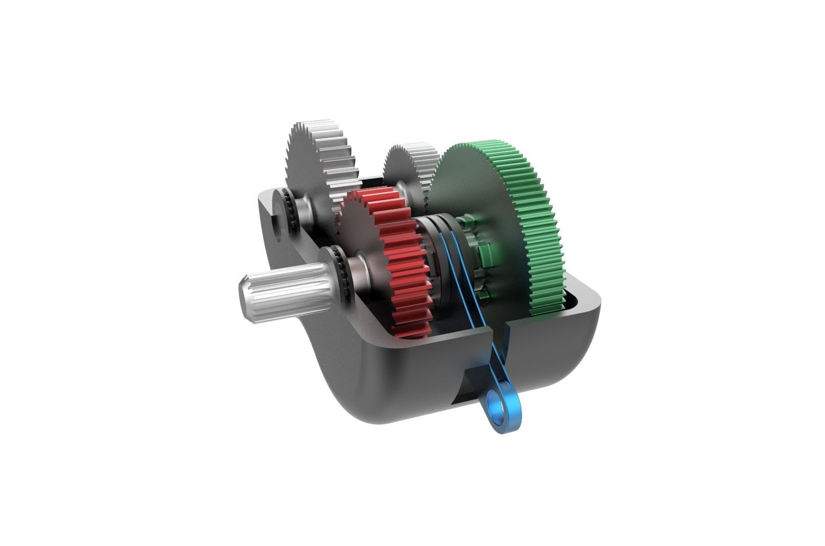 2-speed gearbox 3D print model_4