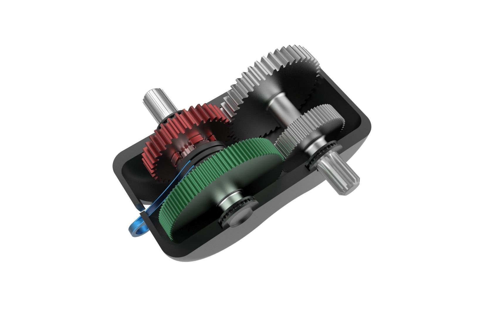 2-speed gearbox 3D print model_12