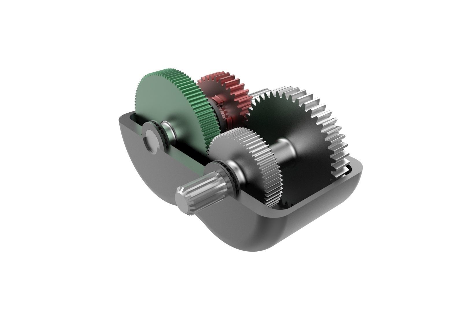 2-speed gearbox 3D print model_20