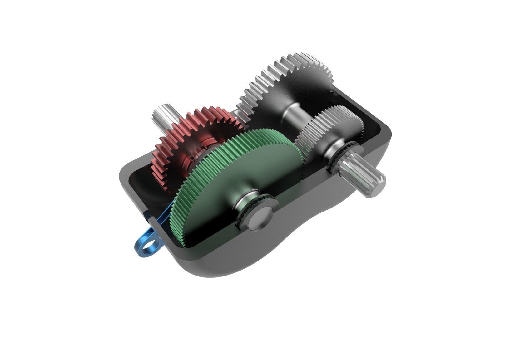 2-speed gearbox 3D print model_11