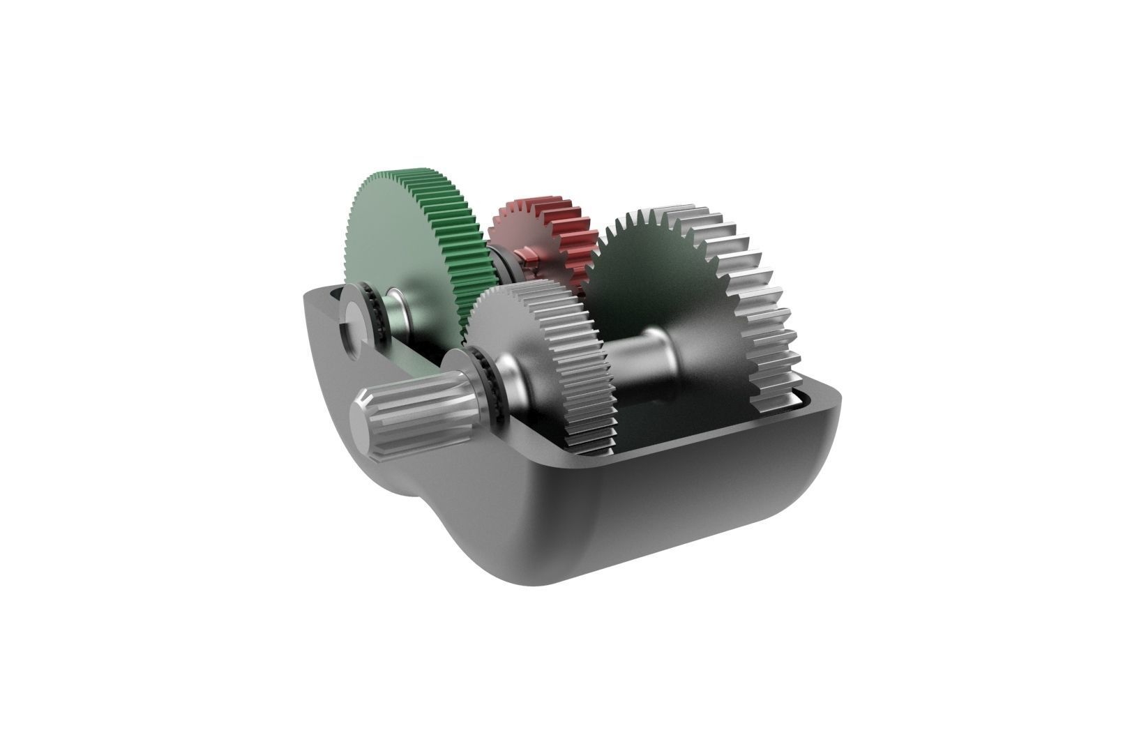 2-speed gearbox 3D print model_21