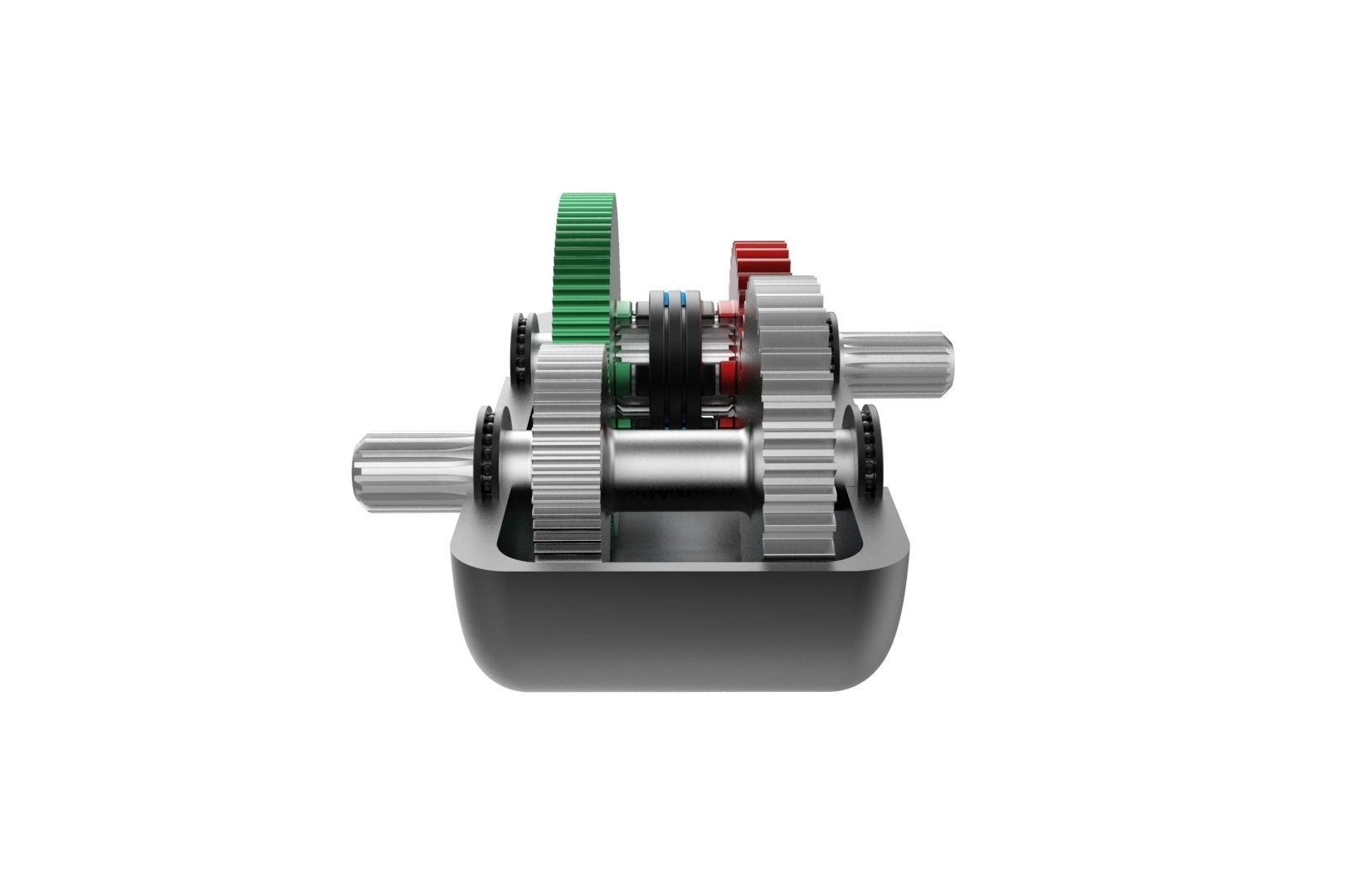 2-speed gearbox 3D print model_23