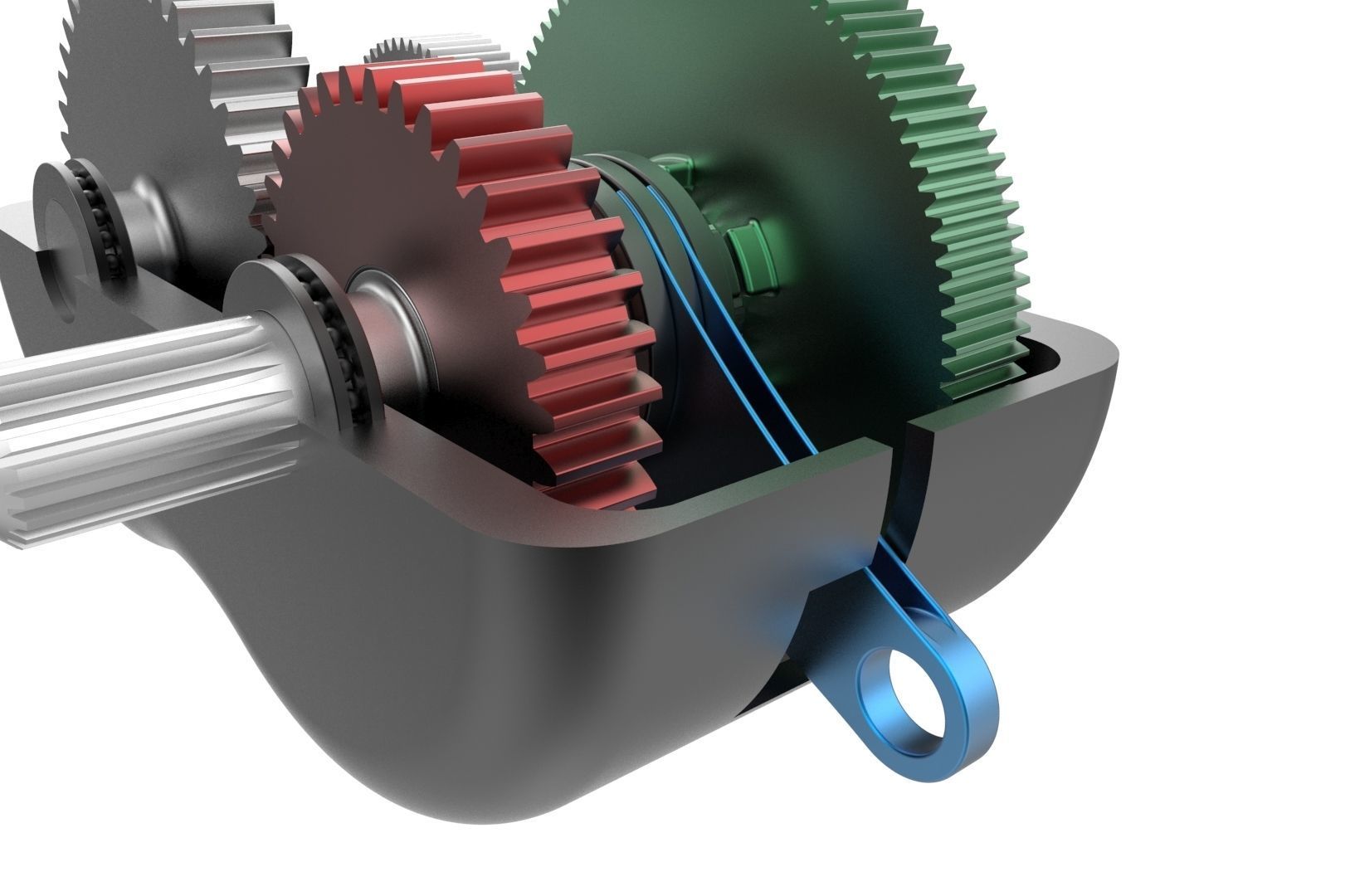 2-speed gearbox 3D print model_34