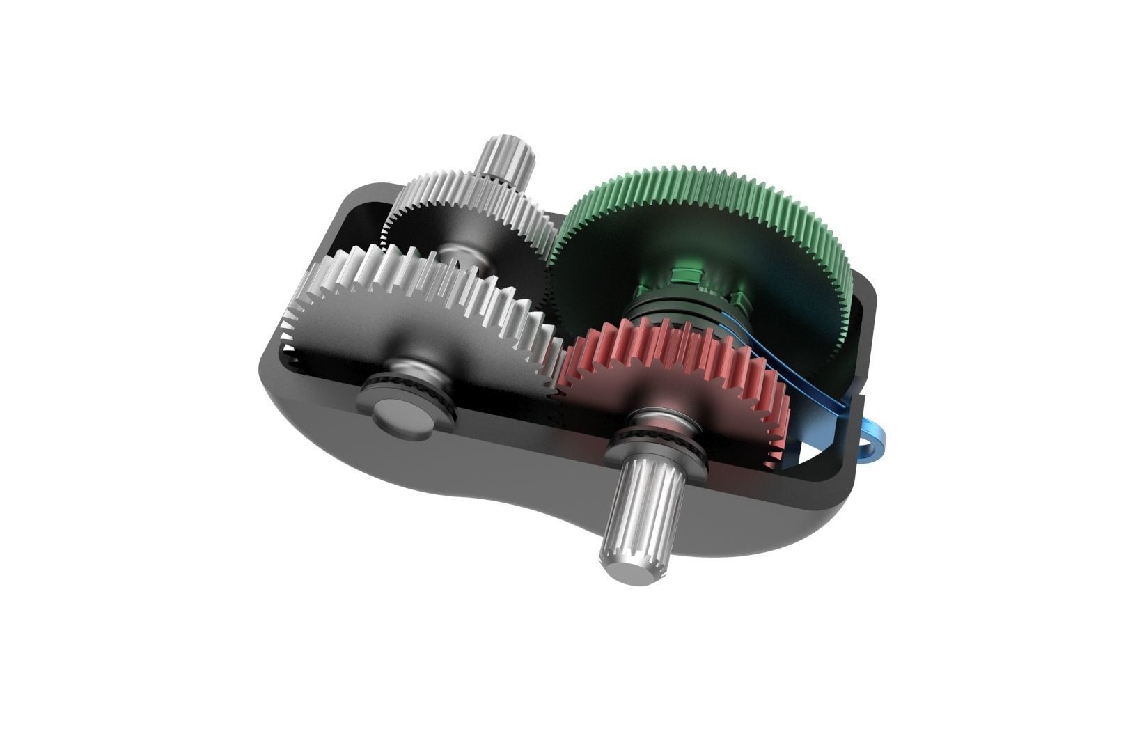 2-speed gearbox 3D print model_28