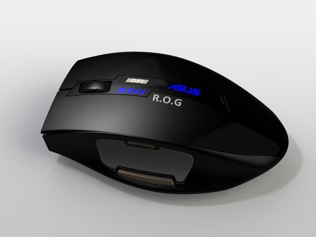 Asus ROG gaming mouse 3D print model_23