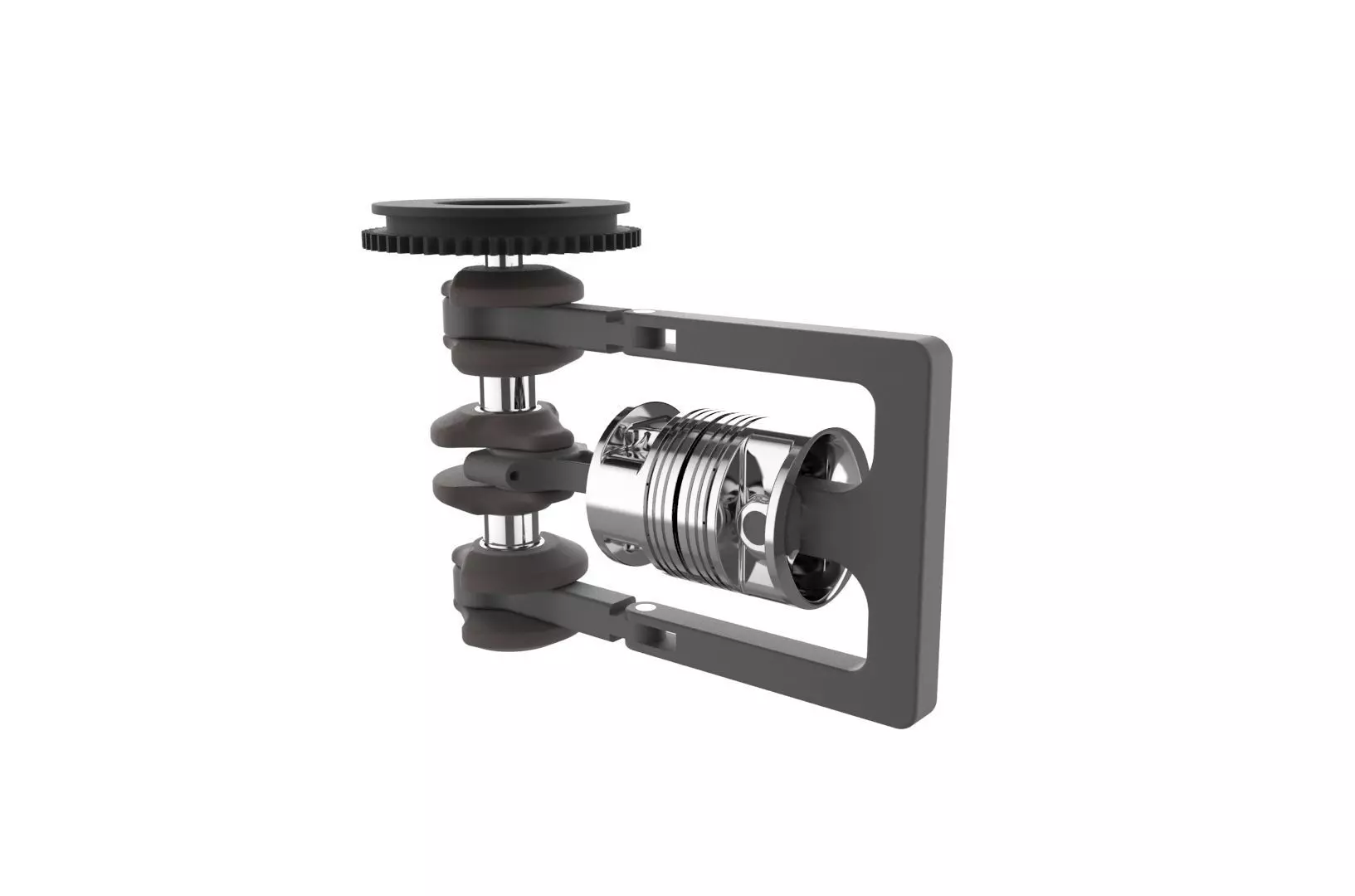 Reciprocating Opposite Piston Engine 3D print model_0