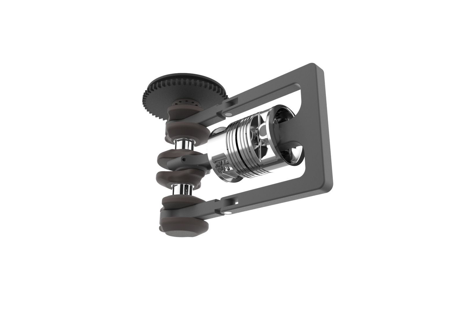 Reciprocating Opposite Piston Engine 3D print model_5