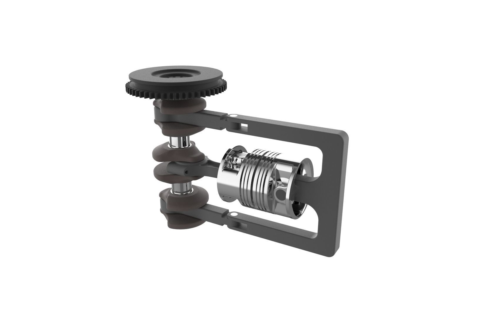 Reciprocating Opposite Piston Engine 3D print model_2