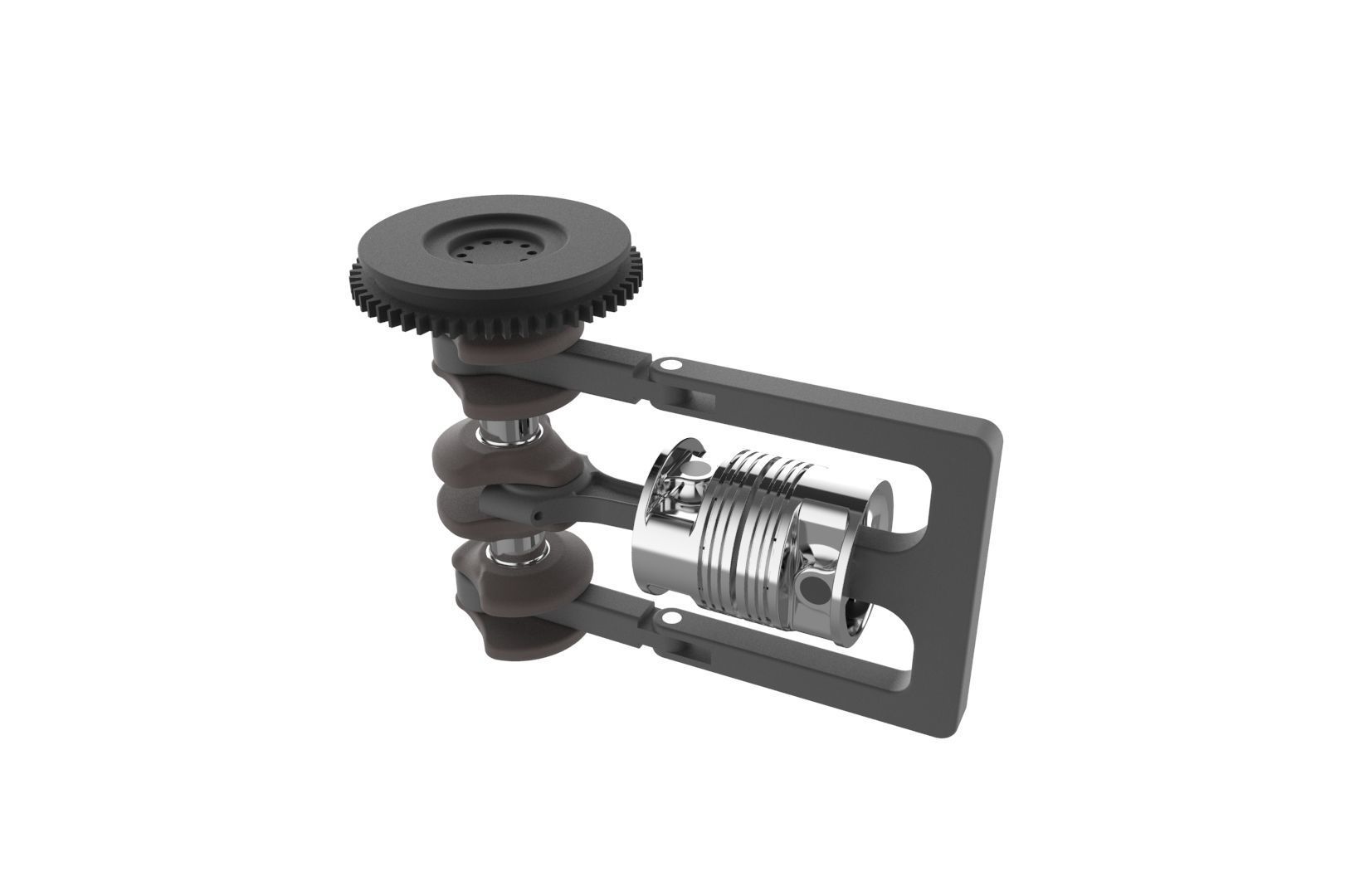 Reciprocating Opposite Piston Engine 3D print model_21