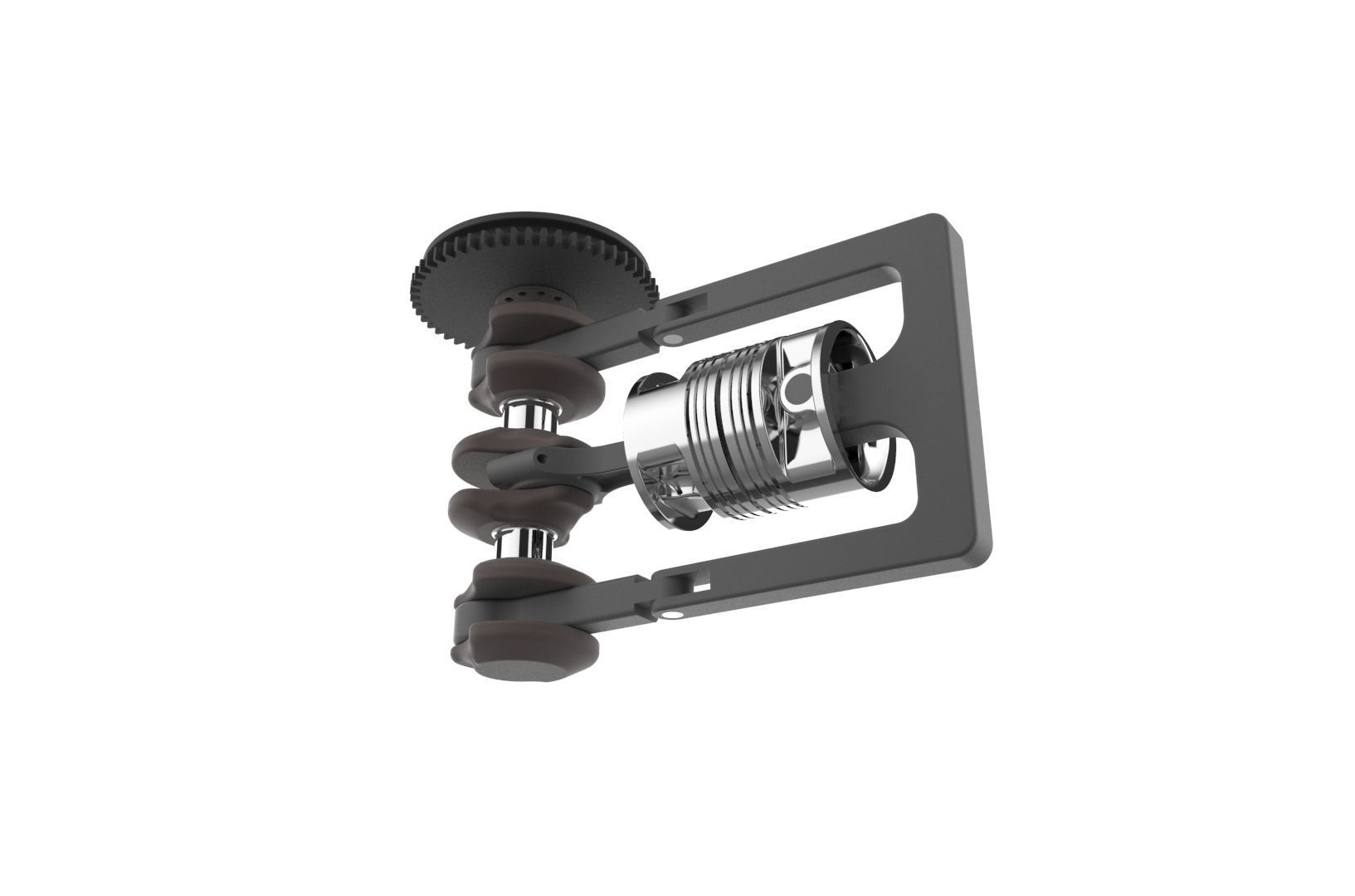 Reciprocating Opposite Piston Engine 3D print model_6