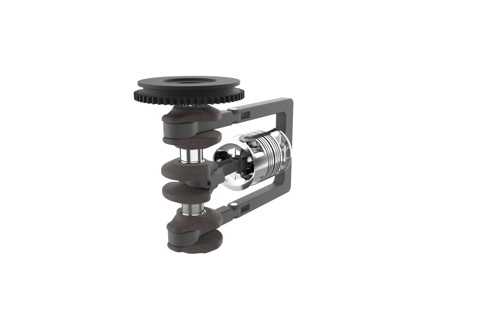 Reciprocating Opposite Piston Engine 3D print model_10