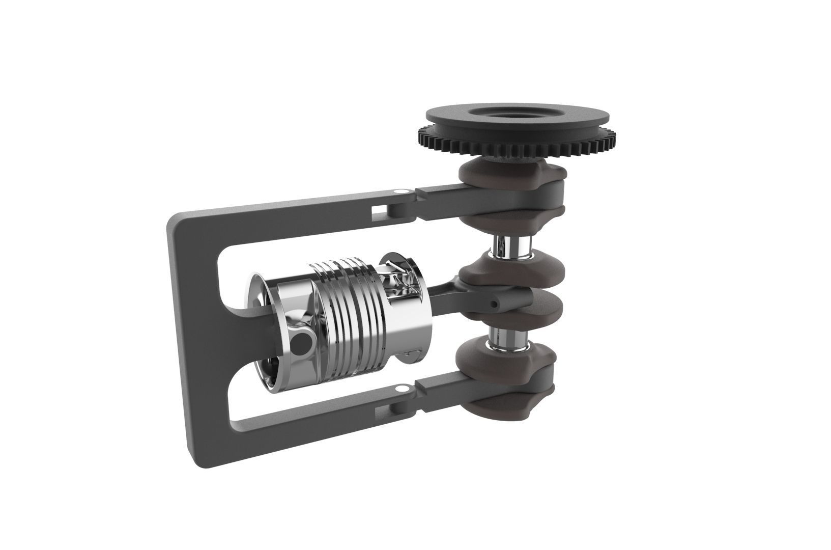 Reciprocating Opposite Piston Engine 3D print model_25