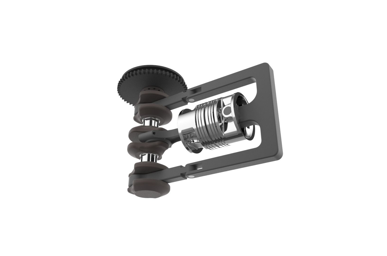 Reciprocating Opposite Piston Engine 3D print model_7