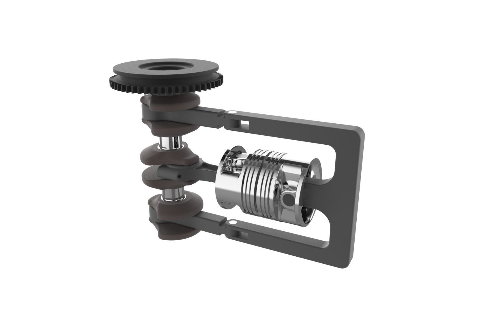 Reciprocating Opposite Piston Engine 3D print model_22