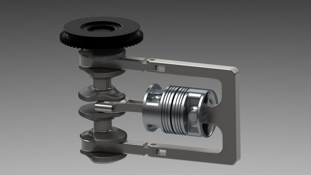 Reciprocating Opposite Piston Engine 3D print model_29
