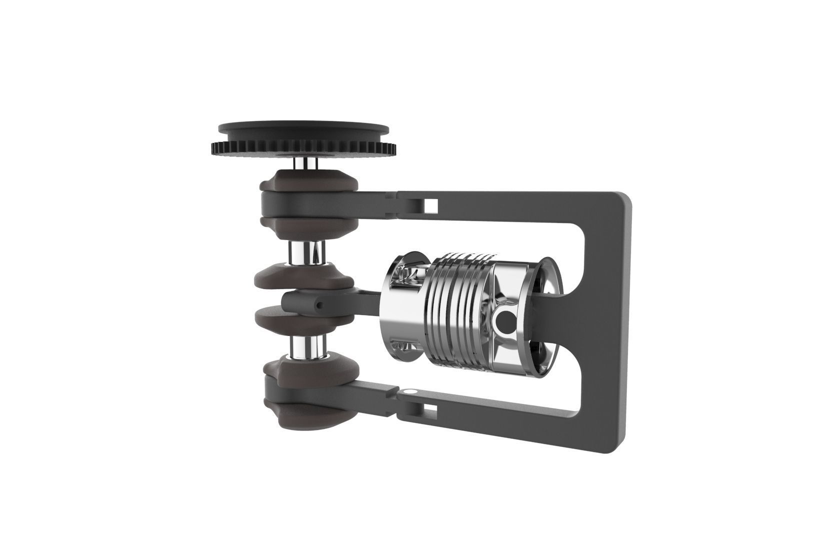 Reciprocating Opposite Piston Engine 3D print model_18