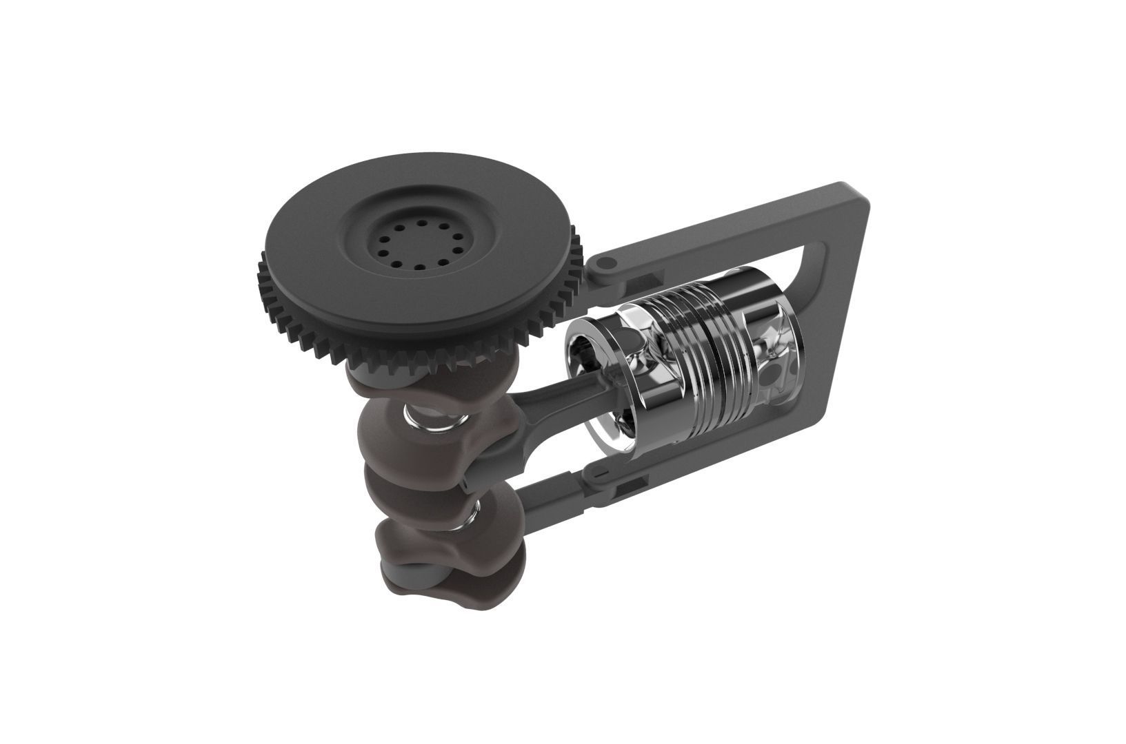 Reciprocating Opposite Piston Engine 3D print model_17