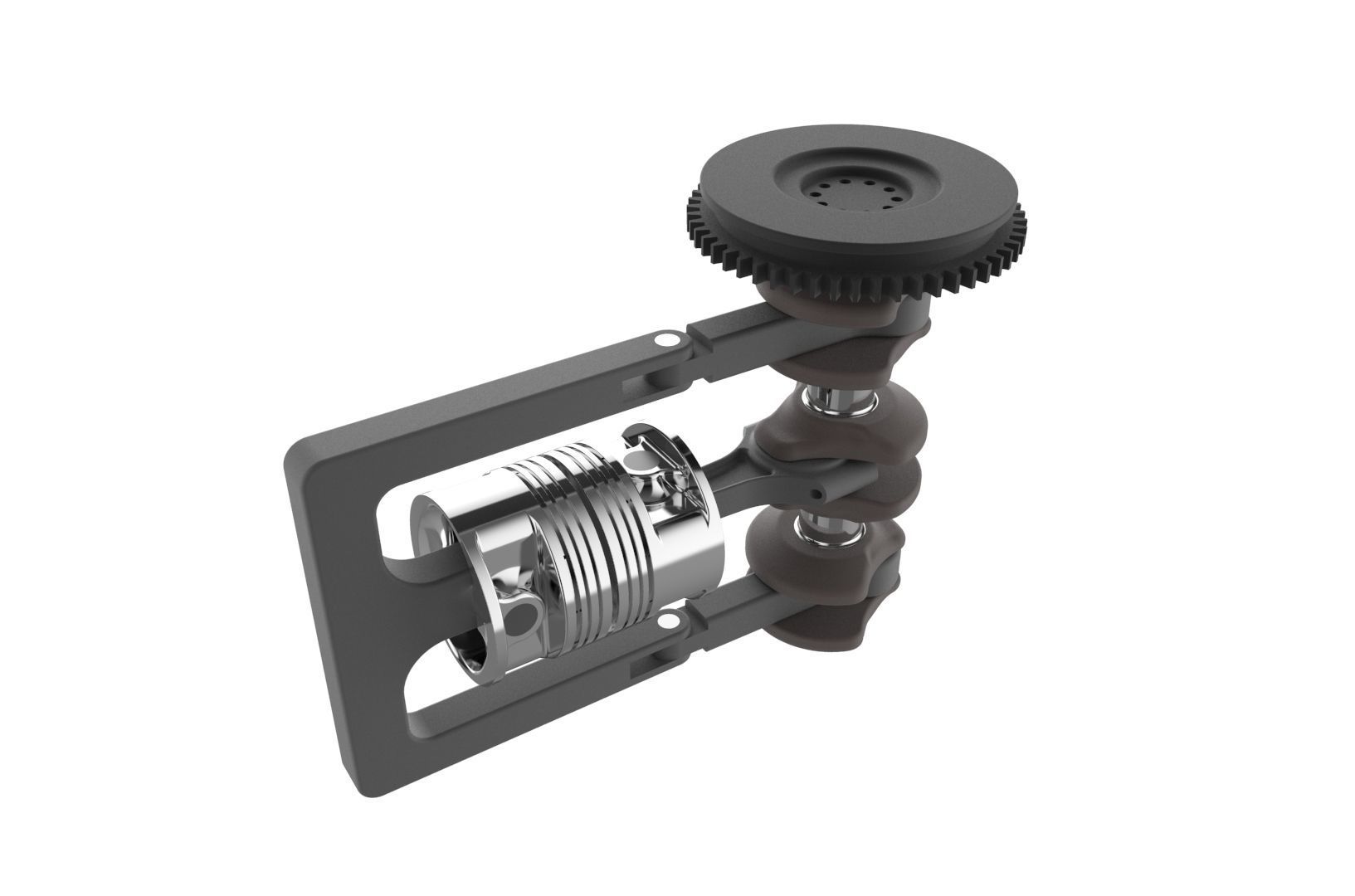 Reciprocating Opposite Piston Engine 3D print model_24