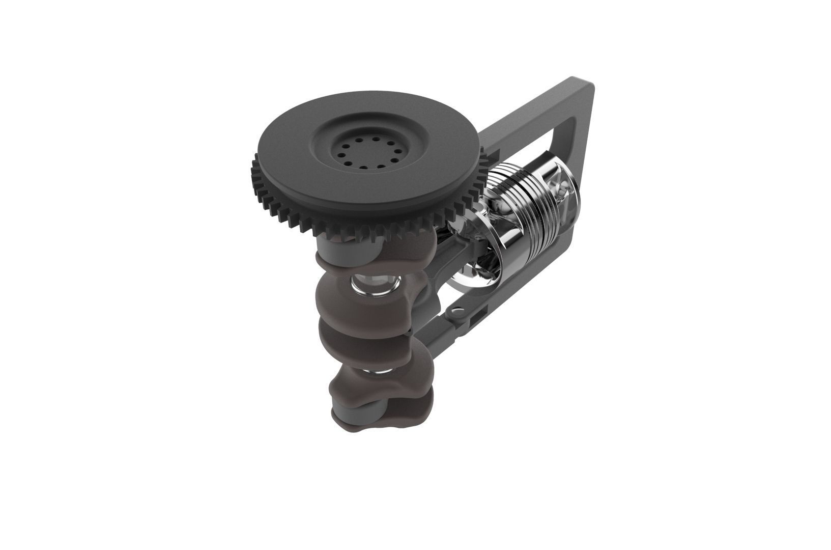 Reciprocating Opposite Piston Engine 3D print model_14