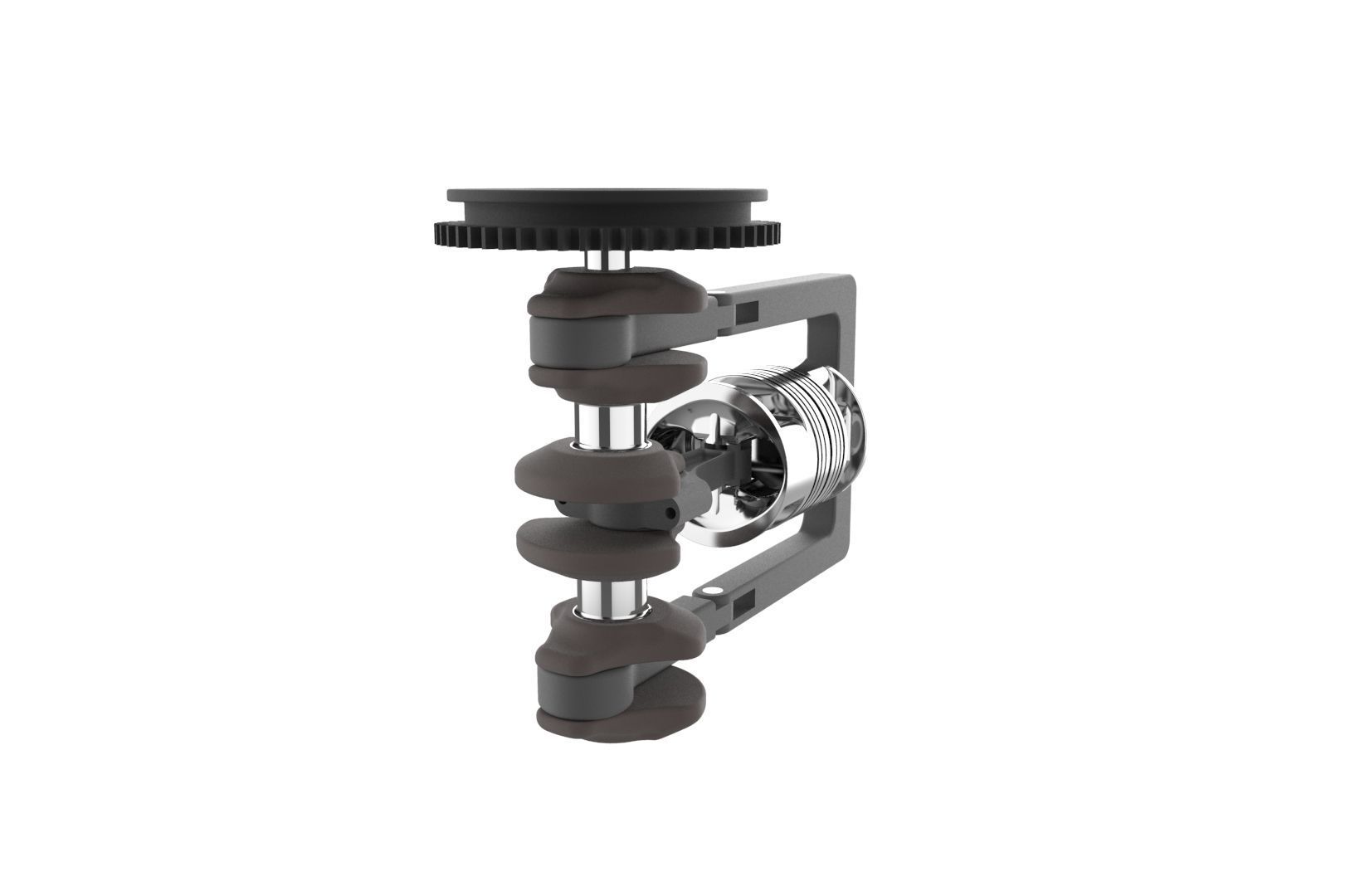 Reciprocating Opposite Piston Engine 3D print model_13