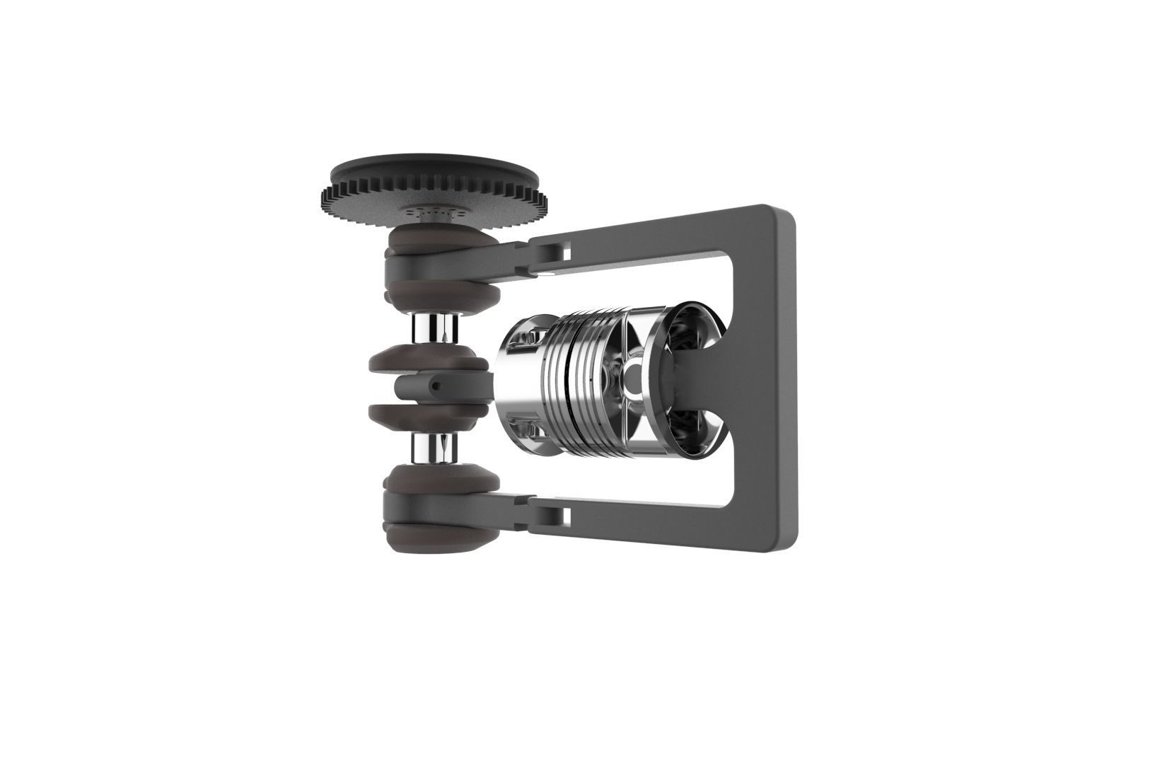 Reciprocating Opposite Piston Engine 3D print model_3